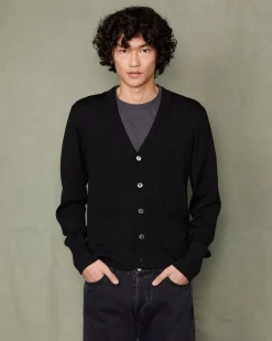 Cardigan en maille laine merinos italienne