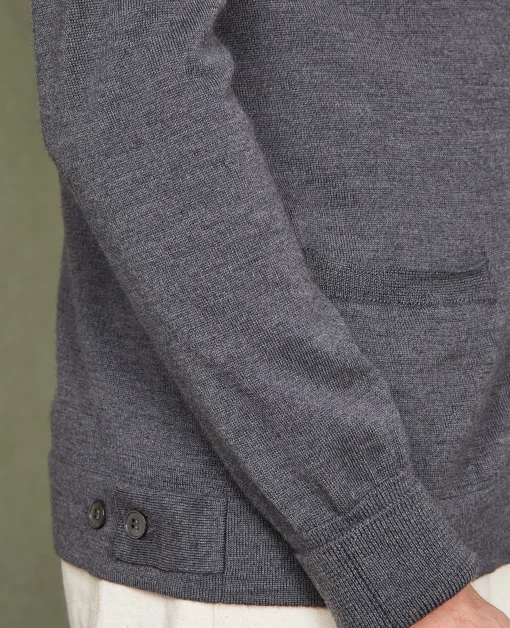 Cardigan en maille laine merinos italienne