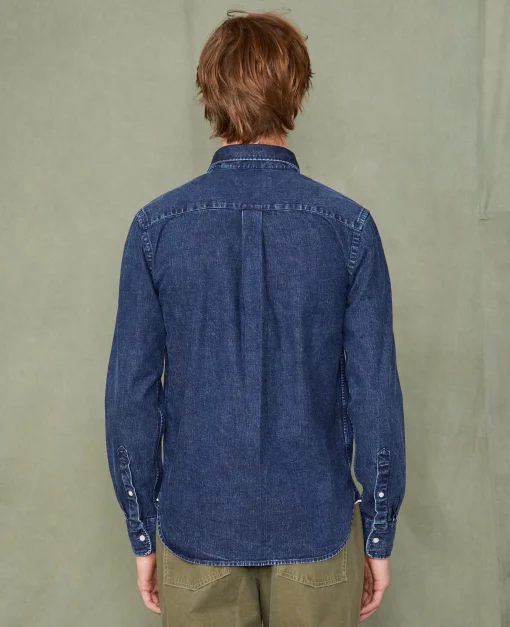 Chemise new button down denim selvedge japonais stone