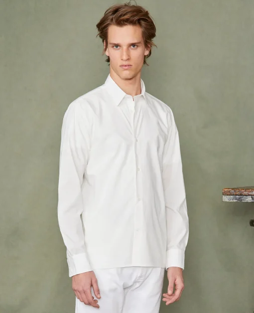 Chemise new soft collar popeline de coton organique