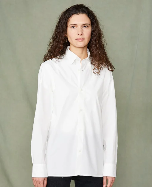 Chemise new soft collar popeline de coton organique