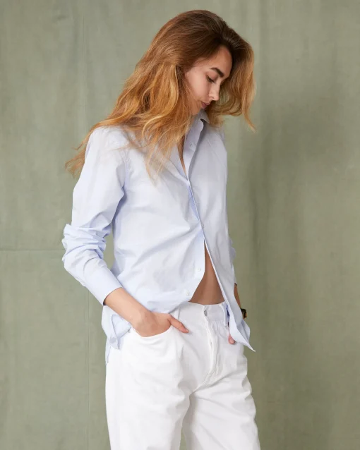 Chemise new soft collar popeline de coton organique