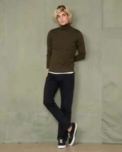Pull col roulé laine merinos italienne