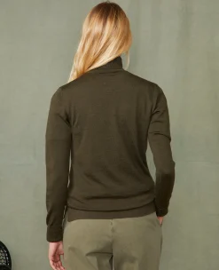 Pull col roulé laine merinos italienne
