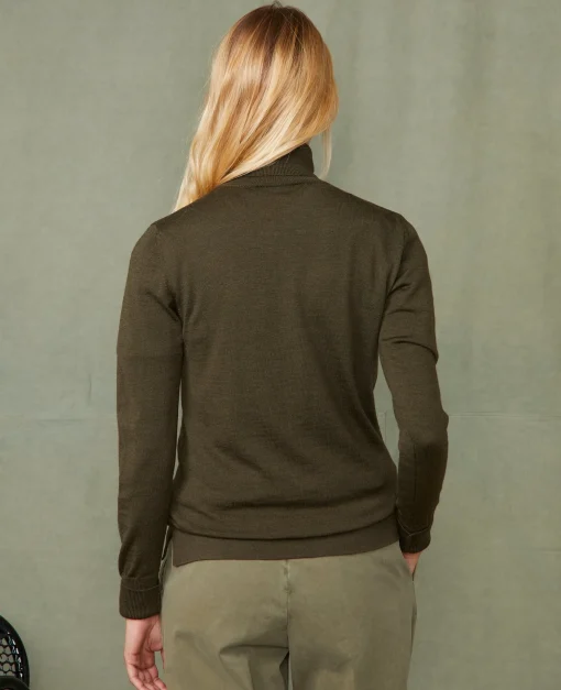 Pull col roulé laine merinos italienne
