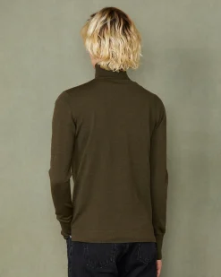Pull col roulé laine merinos italienne