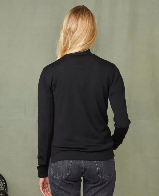 Pull col roulé laine mérinos italienne