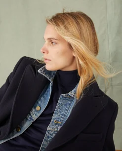 Pull col roulé laine mérinos italienne