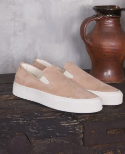 Slip-on common project cuir de veau suédé