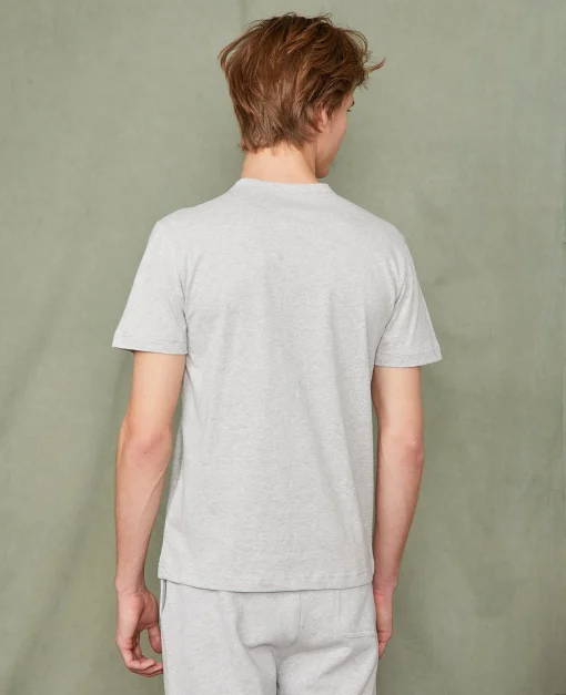 T-shirt col v coton recyclé et organique