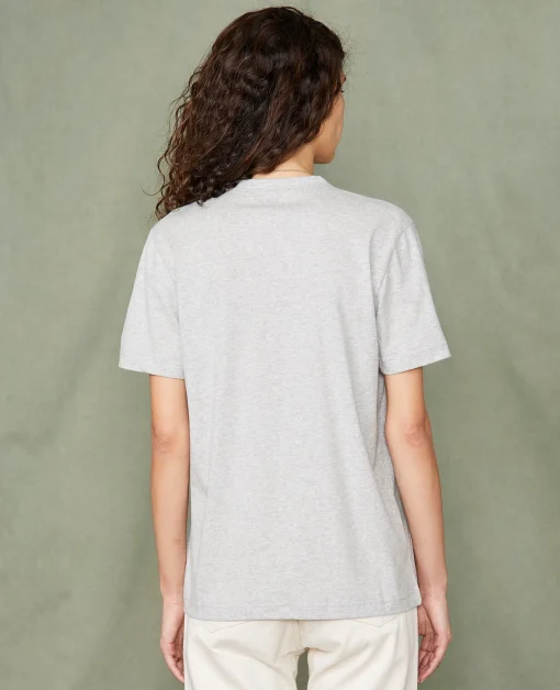 T-shirt col v coton recyclé et organique
